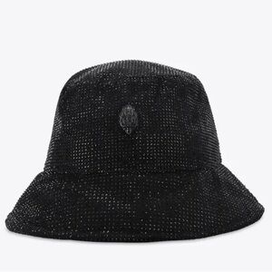 Kurt Geiger Black Crystal Bucket Hat